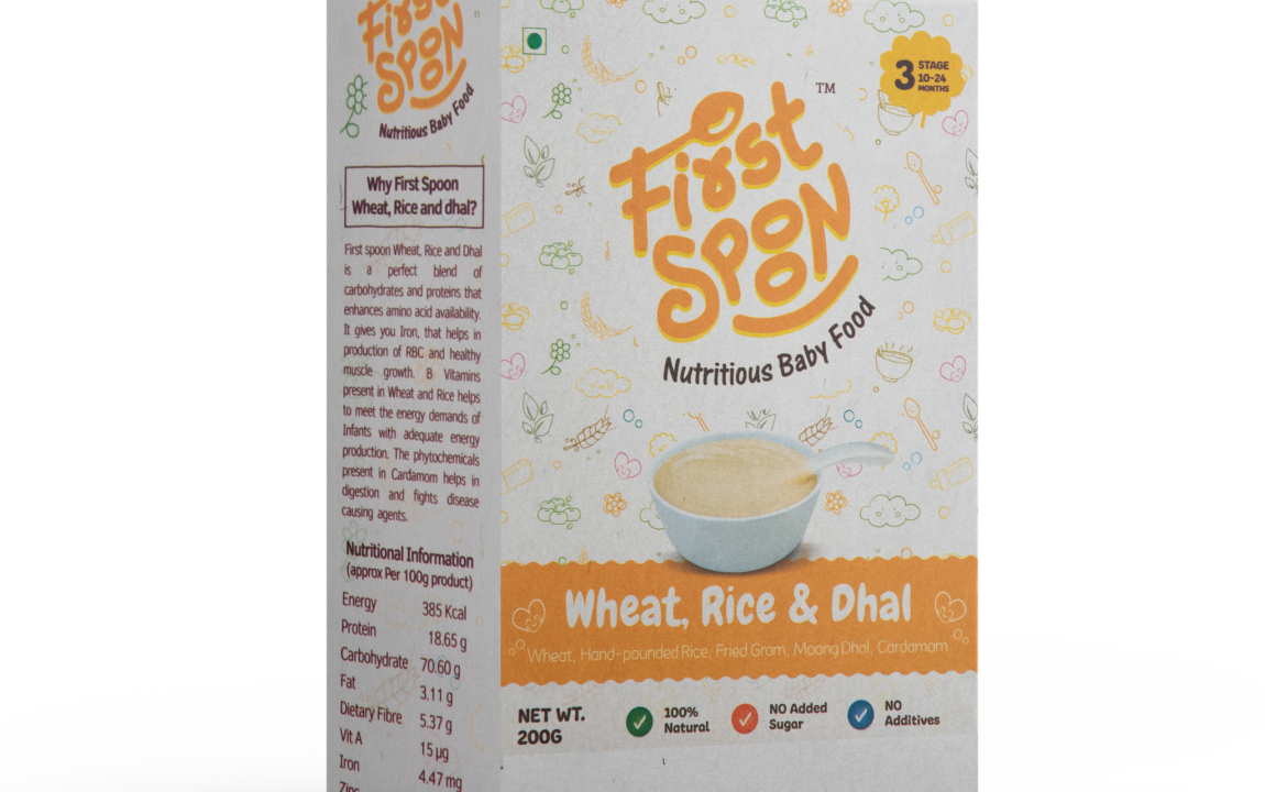 a pack of first spoon wheat rice dhal nutritious baby food